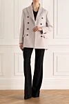 Жакет из копры белый женский Brunello Cucinelli - контрастные пуговицы. 100% купра. пуговицы. два внешних боковых кармана, нагрудный карман, три внутренних кармана. 100% купро. Страна производитель: Италия. Уход: специализированная чистка - фото 2