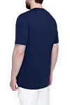 Blue cotton T-shirt for men Kiton - 100% cotton. Country of manufacture: Italy. Care: specialized cleaning - photo 4