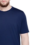 Kiton Blue cotton T-shirt for men - 100% cotton. Country of manufacture: Italy. Care: specialized cleaning - photo 5