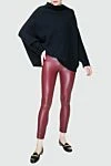 Burgundy leggings for women Wolford - 54% polyurethane, 42% polyester, 4% elastane. elastic belt. Country of manufacture: Italy. Care: specialized cleaning - photo 2