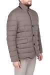 Moorer Men's cashmere down jacket beige - 100% cashmere. Closure: Zipper, buttons. Two side pockets, two inside pockets. Insulation: Down. Country of manufacture: Italy. Care: specialized cleaning - photo 3