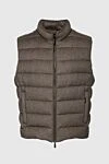 Moorer Brown cashmere and down vest for men - 100% cashmere, down. Closure: Zipper. Two side pockets with press studs, three inside pockets. Lining: 100% nylon, polyamide. Insulation: Down, feather. Country of manufacture: Italy. Care: specialized cleaning - photo 1