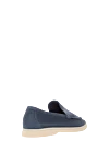 Loro Piana Summer walking moccasins made of blue suede for men - contrast sole. 100% suede. Color: blue. Country of manufacture: Italy. Care: specialized cleaning - photo 3