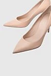 Le Silla Women's beige leather shoes with a pointed toe - logo on the insole. genuine leather. Heel height: 8 centimeters. Country of manufacture: Italy. Care: specialized cleaning - photo 5