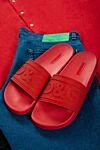 Dolce & Gabbana Red polyurethane slippers for men - embossed logo, plastic inserts. 80% polyurethane, 20% plastic. polyurethane. Country of manufacture: Italy. Care: specialized cleaning - photo 7