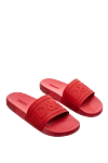 Dolce & Gabbana Red polyurethane slippers for men - embossed logo, plastic inserts. 80% polyurethane, 20% plastic. polyurethane. Country of manufacture: Italy. Care: specialized cleaning - photo 3