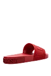 Red polyurethane slippers for men Dolce & Gabbana - embossed logo, plastic inserts. 80% polyurethane, 20% plastic. polyurethane. Country of manufacture: Italy. Care: specialized cleaning - photo 4