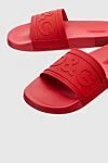 Dolce & Gabbana Red polyurethane slippers for men - embossed logo, plastic inserts. 80% polyurethane, 20% plastic. polyurethane. Country of manufacture: Italy. Care: specialized cleaning - photo 5