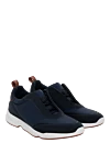 Loro Piana Blue polyamide and nubuck sneakers for men - contrast sole, logo. nubuck, polyamide. Closure: laces. Sole height: 2cm. Country of manufacture: Italy. Care: specialized cleaning - photo 3