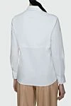 Peserico Women's blouse with gray stripe on the collar white - contrasting stripe on the collar. cotton, elastane. buttons. Country of manufacture: Italy. Care: specialized cleaning - photo 3