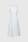 Peserico White cotton dress for women - sleeveless. 94% cotton, 6% elastane. Fastener: hooks. Country of manufacture: Italy. Care: specialized cleaning - photo 1