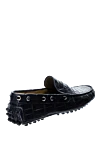 Men's alligator leather moccasins blue Tardini - Textured leather. 100% alligator skin. Interior: Leather. Insole: Leather. Outsole: Other materials. Country of manufacture: Italy. Care: specialized cleaning - photo 4