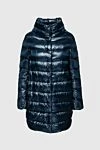 Herno Down jacket made of polyamide blue for women - 100% polyamide. stand collar. buttons. two side pockets. Country of manufacture: Italy. Care: specialized cleaning - photo 1