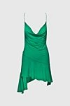 The Andamane Green viscose dress for women - sleeveless, asymmetric bottom, ruffle. 95% viscose, 5% elastane. Country of manufacture: Italy. Care: specialized cleaning - photo 1