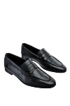 Pellettieri di Parma Black leather loafers for men - heel height 2 cm, leather interior. 100% leather. Country of manufacture: Italy. Care: specialized cleaning - photo 3