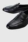 Pellettieri di Parma Black leather loafers for men - heel height 2 cm, leather interior. 100% leather. Country of manufacture: Italy. Care: specialized cleaning - photo 5