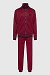 Billionaire Men's polyester sports suit, burgundy - Contrast zipper and cuffs, brand logo. 100% polyester. Closure: Drawstring, zipper. Four side pockets. Country of manufacture: Italy. Care: specialized cleaning - photo 1