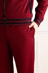 Men's polyester sports suit, burgundy Billionaire - Contrast zipper and cuffs, brand logo. 100% polyester. Closure: Drawstring, zipper. Four side pockets. Country of manufacture: Italy. Care: specialized cleaning - photo 6