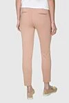 Beige women's pants with ties D.Exterior - laces. two side pockets. cotton, elastane. elastic belt. Country of manufacture: Italy. Care: specialized cleaning - photo 4