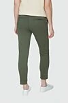 Green cotton trousers for women D.Exterior - laces. two side pockets. cotton, elastane. elastic belt. Country of manufacture: Italy. Care: specialized cleaning - photo 4