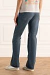 Women's cotton blue jeans with distressing Celine - contrasting seams, scuffs. three front pockets, two back pockets. 100% cotton. zipper, buttons. Country of manufacture: Italy. Care: specialized cleaning - photo 4