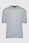 Cesare di Napoli Short sleeve jumper in silk and cotton gray for men - Optional: Short sleeve. Composition: 50% silk, 50% cotton. Country of manufacture: Italy. Care: specialized cleaning - photo 1