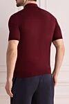 Cotton polo burgundy for men Cesare di Napoli - 100% cotton. Closure: Zipper. Country of manufacture: Italy. Care: specialized cleaning - photo 4