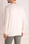 White silk and cotton jumper for men Cesare di Napoli - 55% silk, 45% cotton. Country of manufacture: Italy. Care: specialized cleaning - photo 4