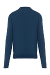 Blue cotton jumper for men Cesare di Napoli - Stock: 100% cotton. Country of manufacture: Italy. Care: specialized cleaning - photo 6