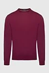 Cesare di Napoli Cotton burgundy jumper for men - Stock: 100% cotton. Country of manufacture: Italy. Care: specialized cleaning - photo 1