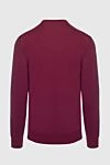 Cotton burgundy jumper for men Cesare di Napoli - Stock: 100% cotton. Country of manufacture: Italy. Care: specialized cleaning - photo 2