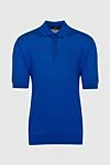 Cesare di Napoli Cotton polo blue for men - 100% cotton. Closure: Buttons. Country of manufacture: Italy. Care: specialized cleaning - photo 1