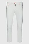 Jacob Cohen White cotton jeans for men - logo. 98% cotton 2% elastane. Closure: button, zipper. Three side pockets, two back pockets. Country of manufacture: Italy. Care: specialized cleaning - photo 1