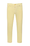 Jacob Cohen Cotton jeans yellow for men - logo, contrast stitching. 96% cotton, 4% elastane. buttons. Three side pockets, two back pockets. Country of manufacture: Italy. Care: specialized cleaning - photo 1