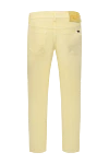 Jacob Cohen Cotton jeans yellow for men - logo, contrast stitching. 96% cotton, 4% elastane. buttons. Three side pockets, two back pockets. Country of manufacture: Italy. Care: specialized cleaning - photo 7