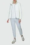 White polyester and cotton windbreaker for women Tonet - 54% polyester 46% cotton. Closure: zipper. two side pockets. Country of manufacture: Italy. Care: specialized cleaning - photo 2