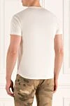 White cotton T-shirt for men Loro Piana - 100% cotton. Country of manufacture: Italy. Care: specialized cleaning - photo 4