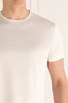 Loro Piana White cotton T-shirt for men - 100% cotton. Country of manufacture: Italy. Care: specialized cleaning - photo 5