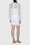 White polyamide and viscose dress for women Herve Leger - zipper. transparent mesh. 67% polyamide, 33% viscose. Country of manufacture: Italy. Care: specialized cleaning - photo 4