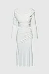 Herve Leger White women's suit with a skirt made of viscose and polyester - ruffle. 86% viscose, 14% polyester. Country of manufacture: Italy. Care: specialized cleaning - photo 1