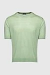 Stefano Ricci Short sleeve silk jumper green for men - Short sleeve. 100% silk. Country of manufacture: Italy. Care: specialized cleaning - photo 1