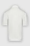 White silk polo shirt with a classic collar and button placket Stefano Ricci - 100% silk. Buttons. Country of manufacture: Italy. Care: specialized cleaning - photo 6