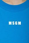 MSGM Боді з бавовни блакитне жіноче - лого бренду. 100% бавовна. кнопки. Країна виробник: Італія. Догляд: спеціалізоване чищення - фото 5