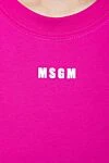 MSGM Боди из хлопка розовое женское - лого бренда. 100% хлопок. кнопки. Страна производитель: Италия. Уход: специализированная чистка - фото 5