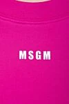 MSGM Pink cotton sweatshirt for women - logo. 100% cotton. Country of manufacture: Italy. Care: specialized cleaning - photo 5