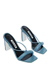 Kalliste Blue leather sandals for women - thin straps. genuine leather. Country of manufacture: Italy. Care: specialized cleaning - photo 3