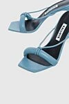 Kalliste Blue leather sandals for women - thin straps. genuine leather. Country of manufacture: Italy. Care: specialized cleaning - photo 5