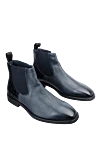 Pellettieri di Parma Men's black leather boots - Textured leather. 100% leather. Elastic inserts. Sole Height: 1.5cm. Outsole: Other materials. Country of manufacture: Italy. Care: specialized cleaning - photo 3