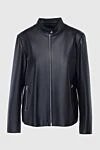 Peserico Black genuine leather jacket for women - 100% genuine leather. Closure: zipper. two side pockets. Country of manufacture: Italy. Care: specialized cleaning - photo 1