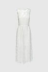 Tonet White polyester dress for women - Fastener: button. lace, belt, sleeveless. 100% polyester. Country of manufacture: Italy. Care: specialized cleaning - photo 1